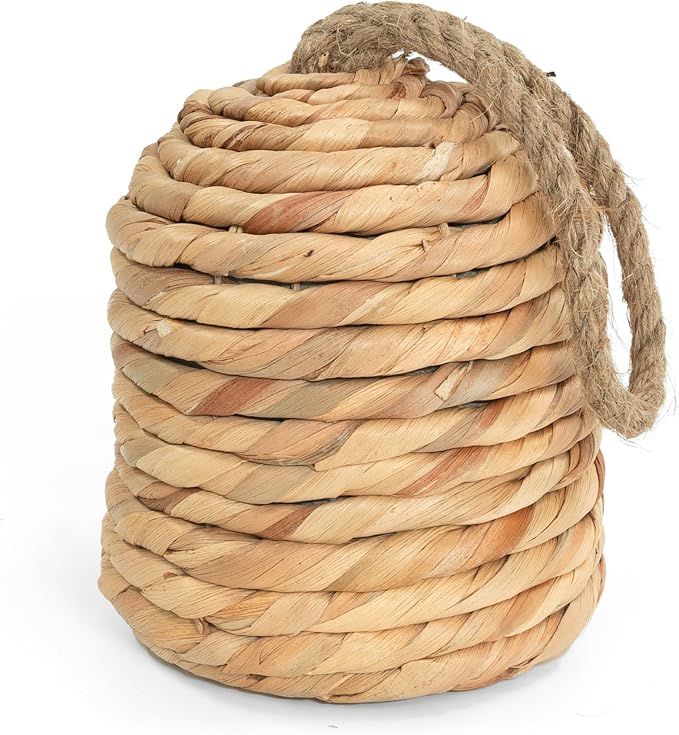 Decorative Door Stop With Handle - Natural Water Hyacinth Nautical Doorstop for Inside, Weight to Keep Open - Cute Stoppers for Bottom, Heavy Weighted