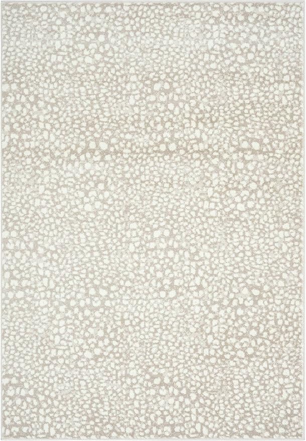 Abani Beige Cheetah Print Area Rug Rugs, Arto Collection - Contemporary Durable Accent Rug (3' x 5')