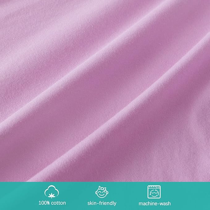 Bassinet Sheets Fit for Jimglo 3 in 1 Baby Bassinet, Mika Micky and Nordmiex Bedside Sleeper Bedside Crib,100% Cotton, 2 Pack, Ultra Soft Bassinet Sheet, Pink and Violet
