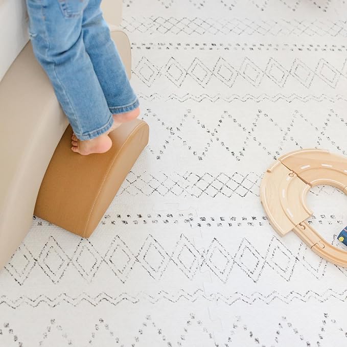 Baby Play Mat for Floor - Boho (6x6ft) - Premium EVA Foam Play Mat for Babies & Toddlers (Ages 0-5+) - Non-Toxic Playmat for Tummy Time, Crawling & Playroom - Stylish & Comfortable