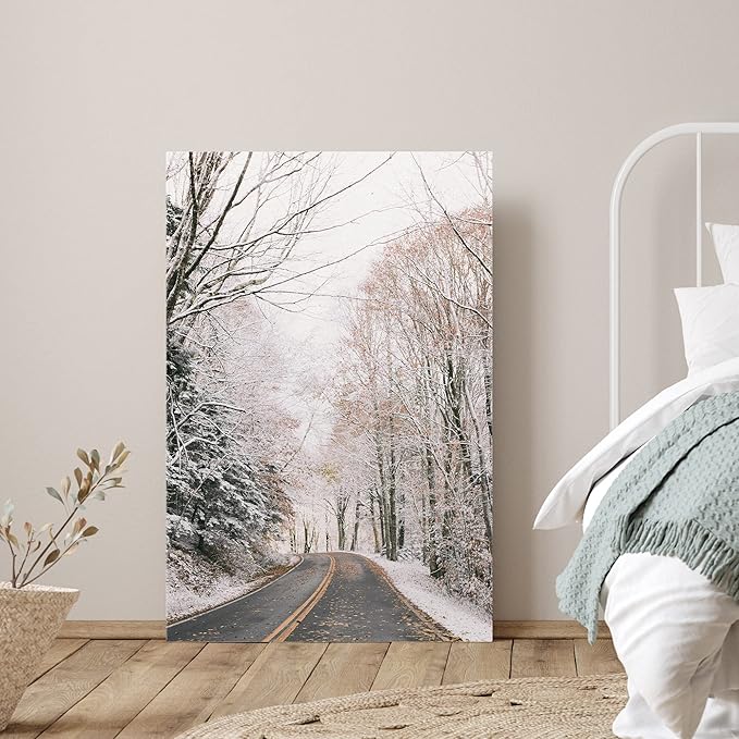 SIGNWIN Canvas Wall Art Woodland Nursery Decor Winter Trees Cool Dramatic Forest Multicolor Nature Photography Rustic - 32x48 inches