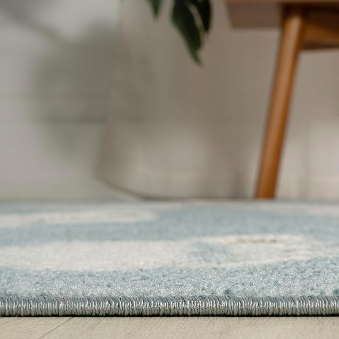 JONATHAN Y Hedwig High-Low Cloud Blue 4x6 Indoor/Outdoor Area Rug, Youth Scandi, Kids, Modern, Cottage, Transitional for Bedroom,Kitchen,Living Room,Non Shedding,Easy-Washing (SCN105A-4)
