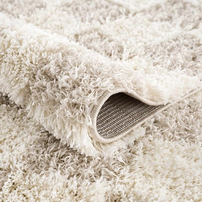 Hauteloom Atira Living Room, Bedroom Area Rug - Contemporary - Plush Pile - Cream, Light Beige, Light Brown - 8'10" x 12'