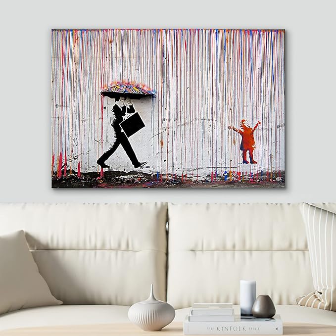 SIGNWIN Canvas Wall Art - Banksy Canvas Painting Home Artwork Decoration for Living Room,Bedroom - 32x48 inches