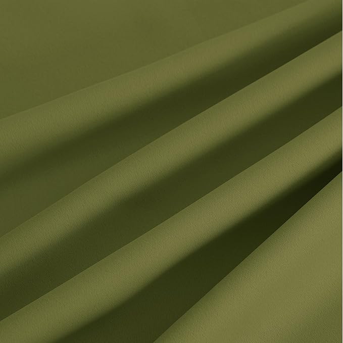 NICETOWN Olive Green Curtains for Living Room 84 inches Long 2 Panels, Thermal Grommet Curtains for Living Room, Noise Reducing Privacy Window Treatment Shades for Nursery, Laundry Patio, W52