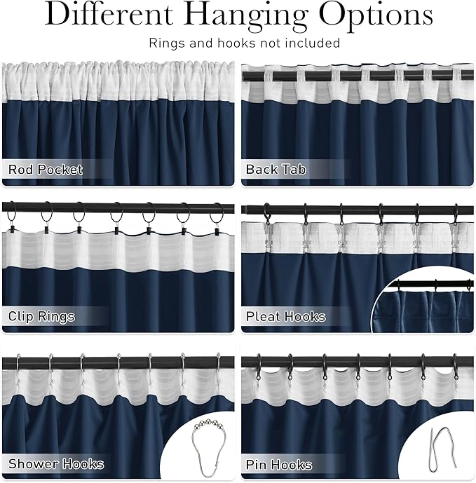 StangH Navy Blue Velvet Curtains 90 inches Long Luxury Blackout Thermal Insulated Window Drapes for Bedroom Living Room Back Tab Doorway Panels, W42 x L90, 2 Panels