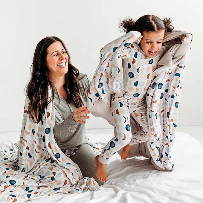 Little Sleepies Cloud Blanket, Soft Viscose from Bamboo Toddler & Baby Blanket for Boys & Girls, Lightweight, Perfect for Hot Sleepers, 65" x 85", Oversized (Luna Neutral)