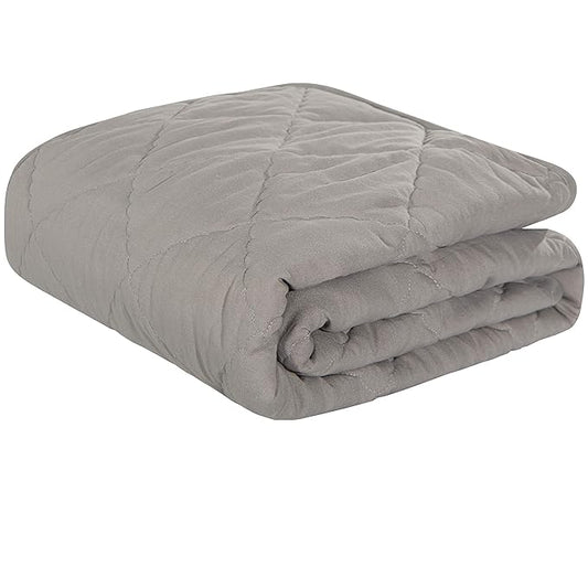 NTBAY Down Alternative Oversized Toddler Comforter, Super Soft and Warm Solid Color Baby Crib Quilted Blanket, 43x60 inches, Smoke Grey