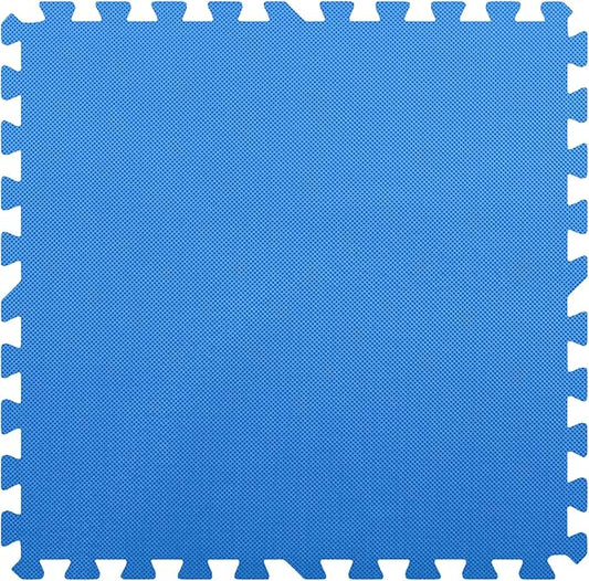Flooring Inc's 1/2" Soft Non-Toxic Baby Play Mat, Toddler Playmat, Colorful Puzzle PlayMat, Floor Mats for Kids & Babies, EVA Foam Interlocking Tiles for Nursery & Playroom | Blue, 4 Tiles, 16 Sq/Ft