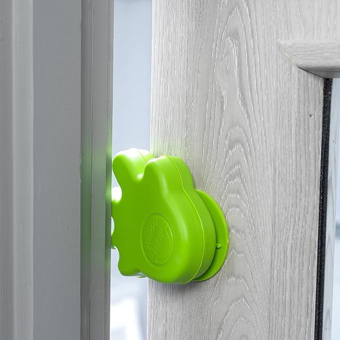 Happy Hands Anti Slam Child Door Safety Finger Trap Stoppers - 2 Pack … (Green)