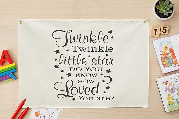 Twinkle Twinkle Little Star Do You Know-Nursery Rectangular Banner Flag Wall Decor for Baby Kids Boy Girl-Nursery Above Crib Bedroom Bedroom Door Playroom Decor-Baby,Shower Birthday Christmas Gift