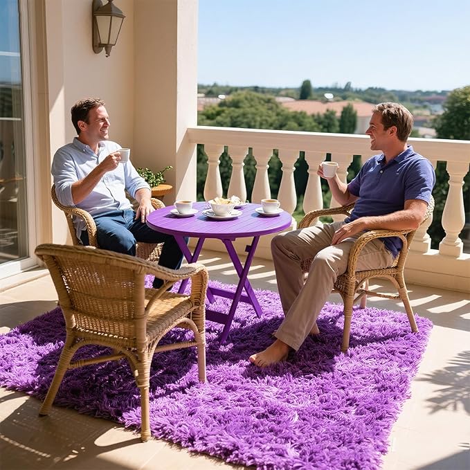 Purple Area Rugs for Girls Bedroom Living Room, 5x8 Fluffy Fuzzy Shaggy Carpet for Kids Playroom Nursery, Thick Soft Plush Mat for Kids Baby Boys Teen Dorm Home Decor Aesthetic