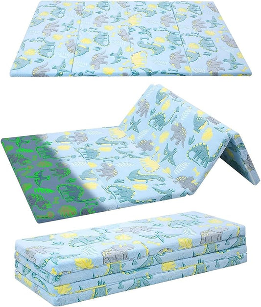 MeMoreCool Kids Floor Futon Mattress, Play Mat Muscle Mat Large 6x4 FT, Thicken Foam Tatami Mattress for Children Play Area, Foldable Sleeping Crawling Pad for Playroom