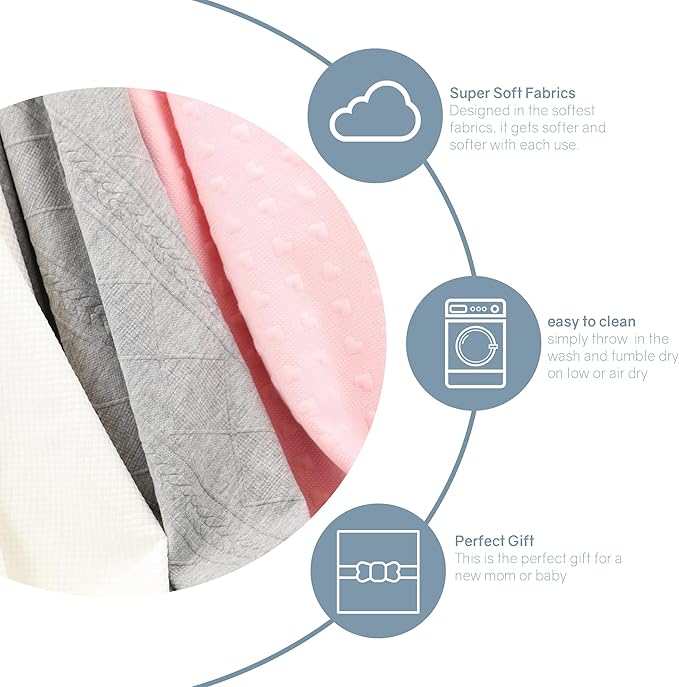 GooseWaddle Luxury Knit Baby Blanket (30”x40”), Premium Comfort from Ultra Soft Fabrics That Get Softer with Use, Perfect for Any Infant Nursery, Boy or Girl, Machine Washable (Mint)