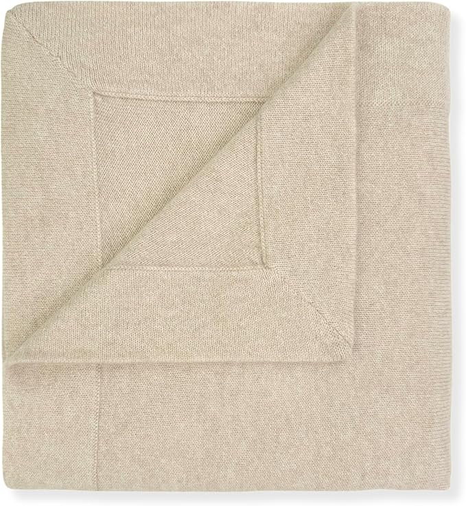 Jet&Bo BABY 100% Cashmere Baby Blanket, Beanie and Booties Gift Set Luxe Knit Brown Sugar – Unisex, Size 0-6 Months - Gift Box and Card Included