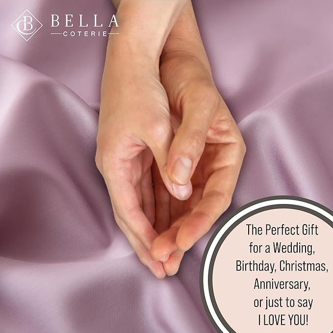 Bella Coterie 6 Piece Luxury Bamboo Viscose King Size Sheet Set | 100% Organically Grown | Cooling for Hot Sleepers | 18" Deep Pocket | Soft & Hypoallergenic | 4 Pillowcases [Lilac]
