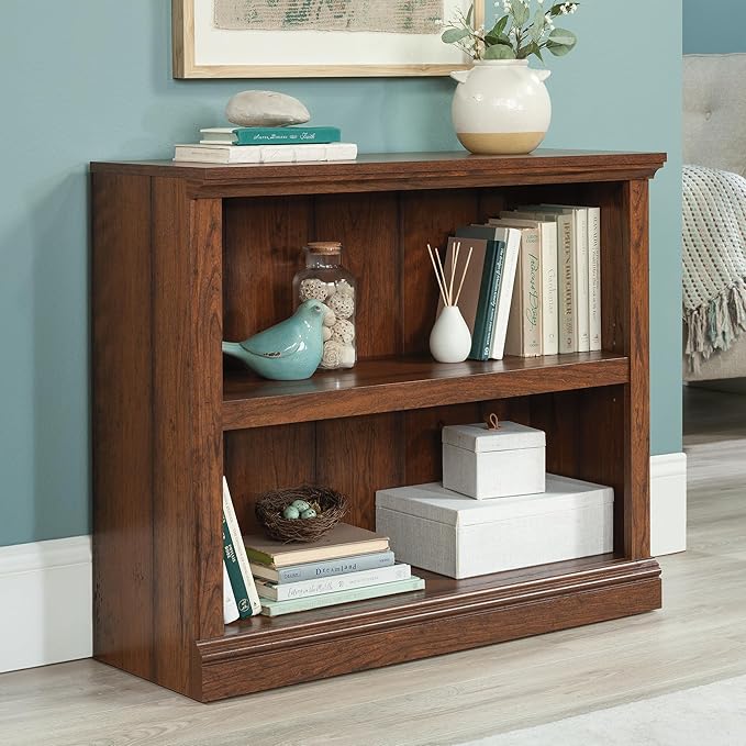 Sauder Miscellaneous Storage 2-Shelf Bookcase/ Book Shelf, Washington Cherry finish