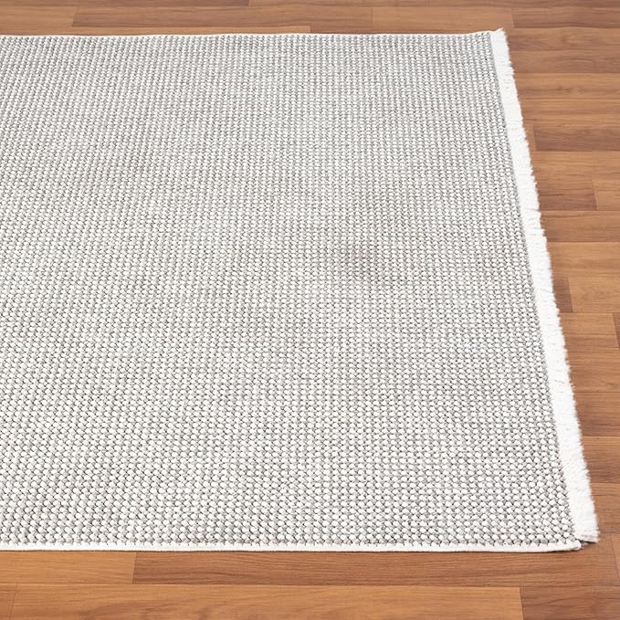 LUXE WEAVERS Solid Machine Woven Stone 6x9 Area Rug, Indoor Stain-Resistant Carpet
