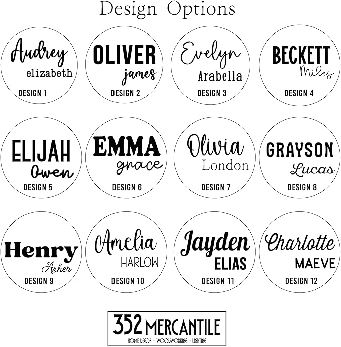 Personalized 3D Newborn Baby Name Announcement with Stats, Custom Baby Name Hospital Photo Prop, Many sizes, 25 Font Options, 30 Colors
