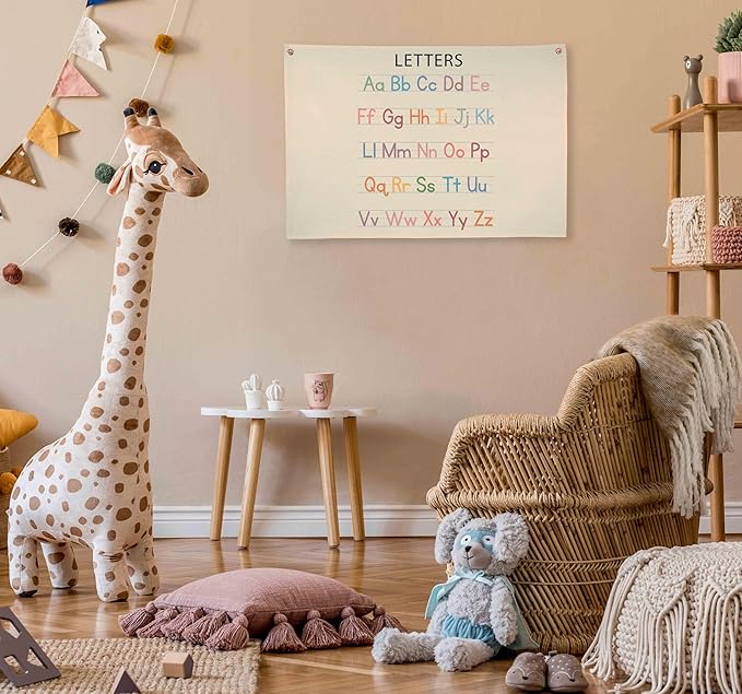 Classroom Decoration-Homeschool Decor-Educational Flag Decor Gift for Kids Toddler Baby Boys Girls Newborn Toddler - Banner Wall Sign Gifts for Playroom Nursery Baby Room Bedroom Front Door-letters