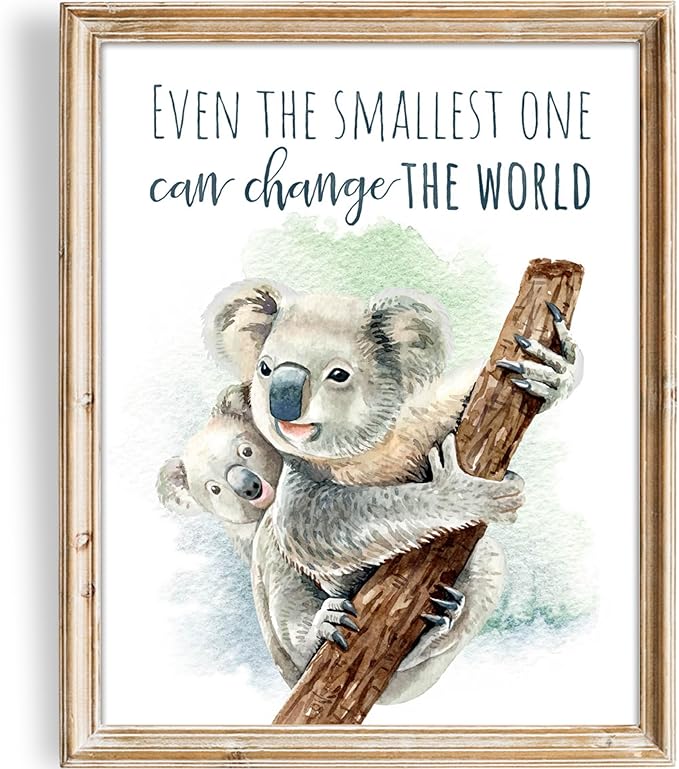 DREAM BIG PRINTABLES Koala Parent and Child Wall Art Print - Unframed - 11x14 | Inspirational Quote - Motivational Wall Art - Nursery Decor for Boys Room or Girls Room | Unisex Newborn Baby Gift