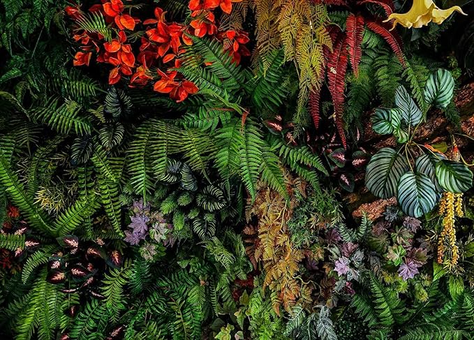 Green Leaf Wallpaper Mural Tropical Botanical Leaves Wall Murals for Bedroom Living Room (Not Self-Adhesive)