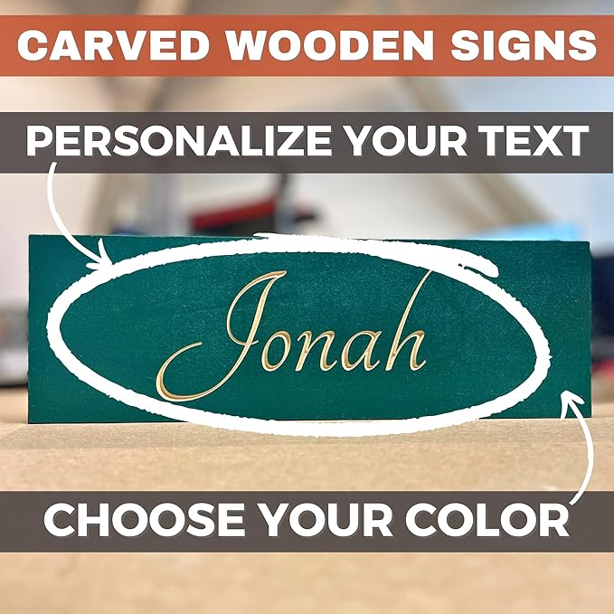 Personalized Nursery Name Sign, Choice of Size, Colors and Fonts | Personalized Custom Wood Name Sign, Baby Name Sign, Nursery Wall Decor, Toddler Room Wall Decoration | True Stock Studios.