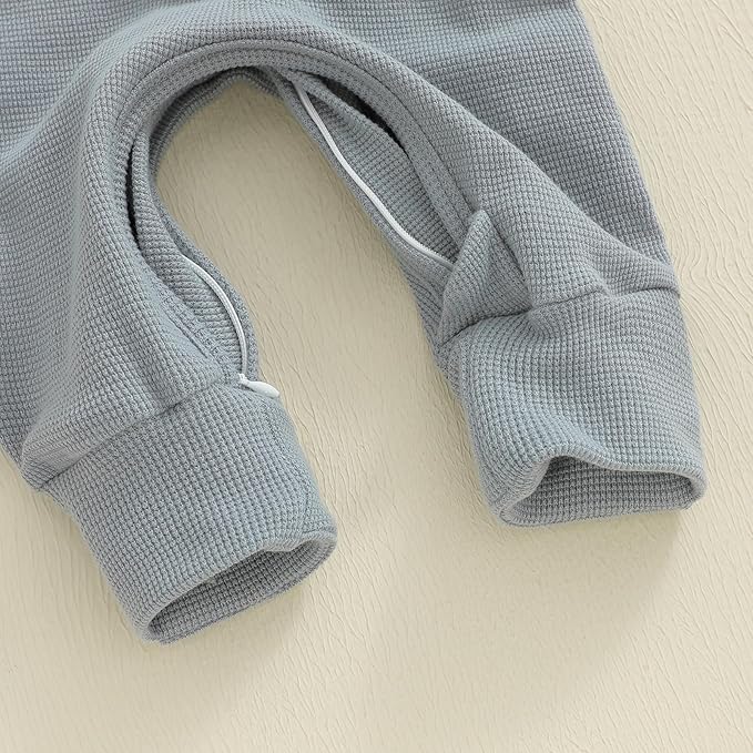 Newborn Knit Romper Hat 2 Pieces Button Up Footed Jumpsuit Baby Boy Clothes Photography Coming Home Outfit