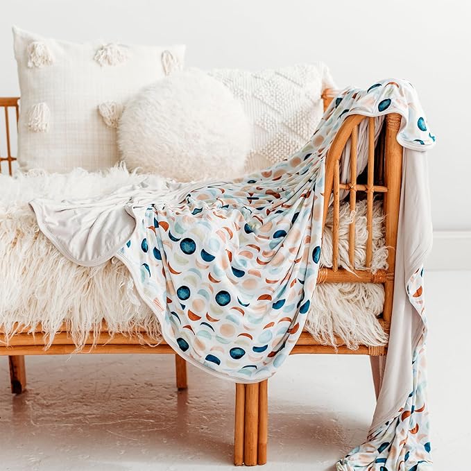 Little Sleepies Cloud Blanket, Soft Viscose from Bamboo Toddler & Baby Blanket for Boys & Girls, Lightweight, Perfect for Hot Sleepers, 65" x 85", Oversized (Luna Neutral)