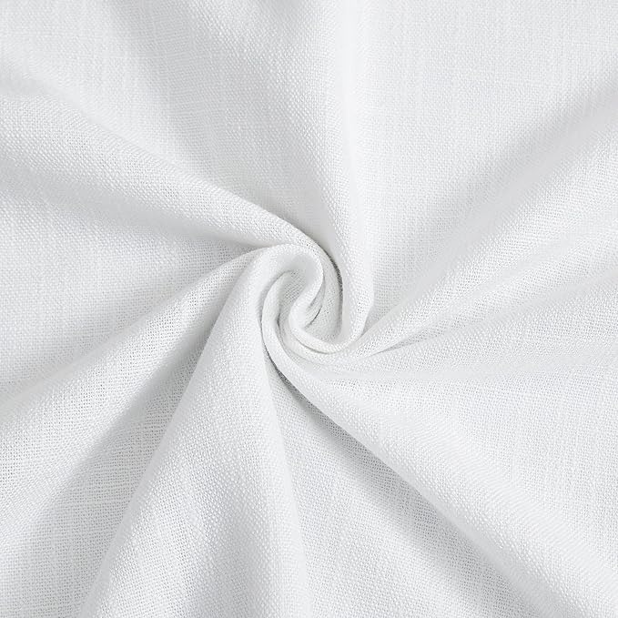 Pinch Pleated Blackout Curtain Panels with Full Blackout Liner Linen Texture Window Treatment Sets with Back Tab for Living Room Bedroom Thermal Insulated Drape with 12 Hooks, 60"x90"x1, White