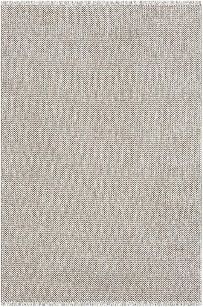 LUXE WEAVERS Solid Machine Woven Taupe 4x6 Area Rug, Indoor Stain-Resistant Carpet