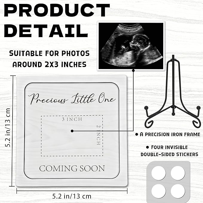 Pregnancy Announcement for Grandma Grandparents, Ultrasound Picture Frames Pregnancy Announcement Sign, Baby Announcement Wooden Surprise Box, Pregnancy Reveal to Husband Friends, Auntie, Uncle