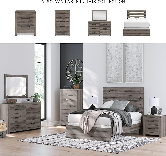 Signature Design by Ashley Urbanoore Rustic 6-Drawer Dresser with Safety Stop, Gray