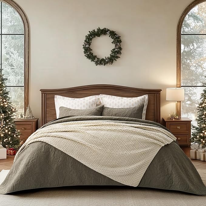 EVERGRACEHOME Chunky Chenille Knit Throw Blanket for Couch, Soft Luxurious Moss Stitch Blankets for Bed, Cozy Decorative Farmhouse Knitted Throws for Sofa, Beige, 60" x 80"
