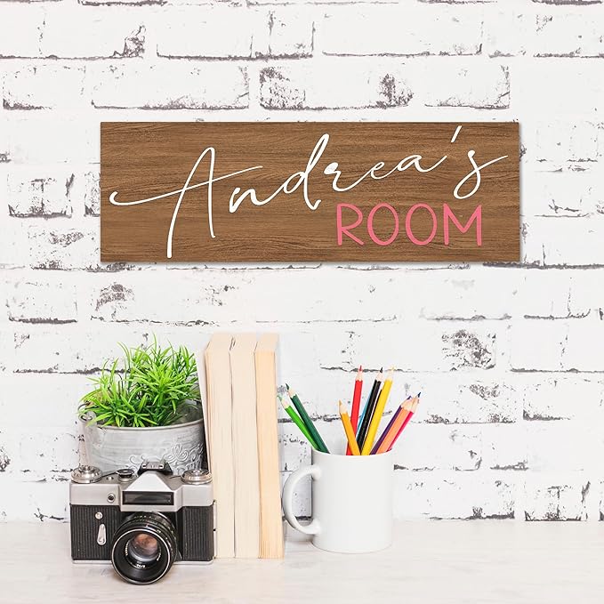 Custom Wood Sign, Personalized Signs For Home, Custom Fonts Colors Sizes, Make Your Own Unique Sign, 10 Backgrounds - Fonts & Colors can be Changed, Personalized Rustic Sign (8" x 24")