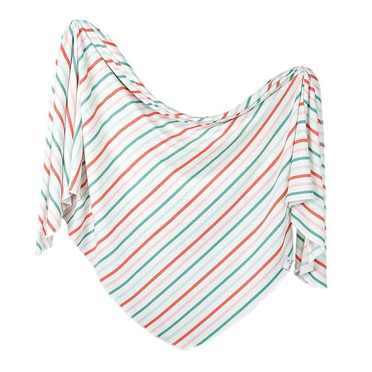Copper Pearl Large Premium Knit Baby Swaddle Receiving Blanket Tinsel