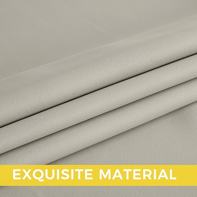 NICETOWN Living Room Curtains 84 inches Long 2 Panels, Natural Thermal Grommet Curtains for Living Room, Noise Reducing Privacy Window Treatment Shades for Bedroom, Laundry Patio, W52