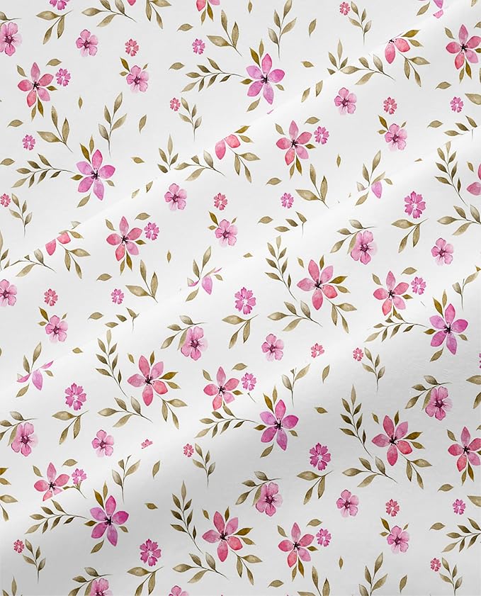 Floral Girls Duvet Cover Queen Size Pink Floral Duvet Cover Chic Garden Flower Bedding Sets Lightweight Soft Aesthetic Flower Comforter Cover 1 Queen Duvet Cover with 2 Pillowcases, No Comforter