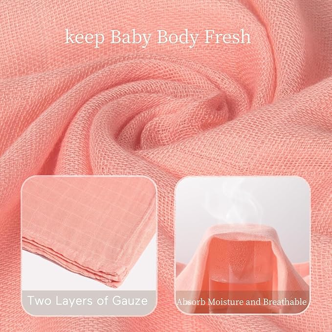 Momcozy Muslin Swaddle Blankets, Soft Silky Baby Blankets 47 x 47 inches, Breathable Swaddle Blankets, Newborn Receiving Blanket for Boys and Girls, 4 Pack