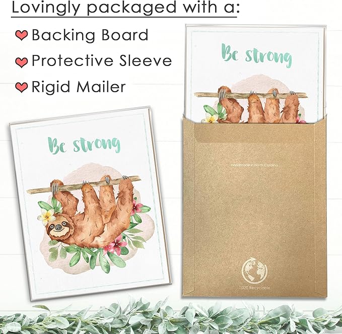 Sloth Art Prints (Set of 4) - Unframed - 11x14 | Perfect for Adding a Touch of Whimsy to Your Living Room, Bedroom, or Nursery | Ideal Wall Decor for Animal Lovers and Fans of Cute, Laid-back Decor