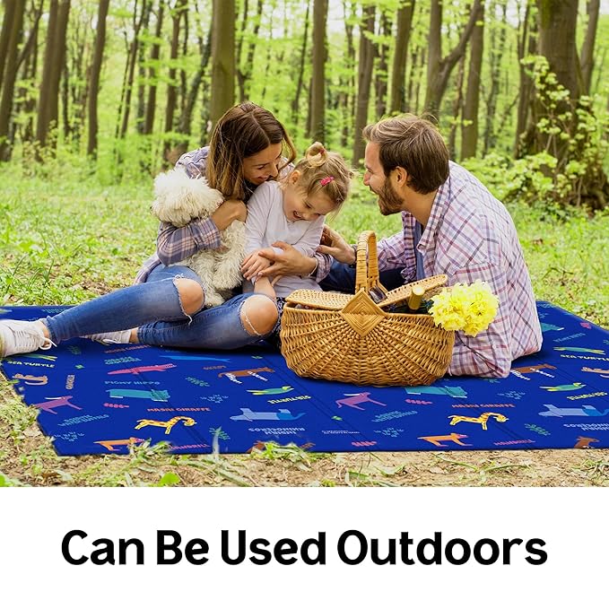 Baby Foldable Play Mat for Baby - Springshine Animals Floor Mats design - Perfect Tummy Time Mat & Nursery Rug - Portable Playroom Rug, Indoor/Outdoor, Waterproof, Made in Korea - Large 79" x 55"