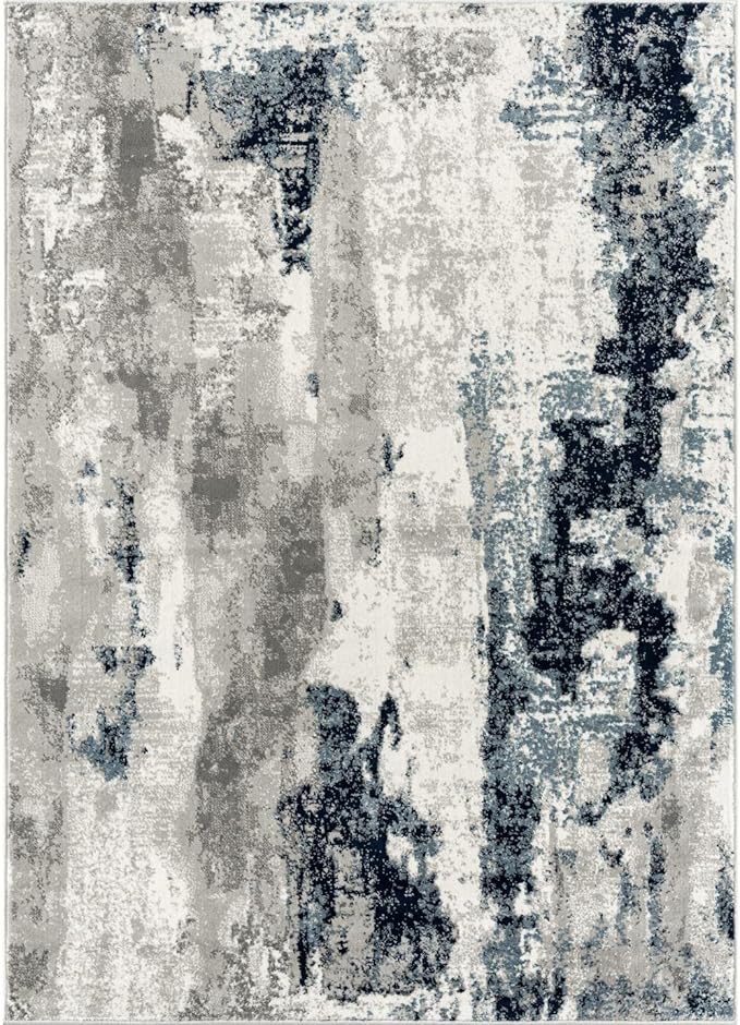 LUXE WEAVERS Kimberly Collection Ivory 2x3 Modern Abstract Area Rug