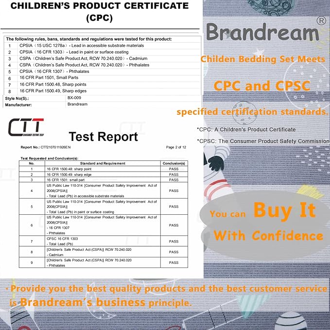 Brandream Boys Space Astronaut Bedding Kids Bedding Sets Queen Size Grey 100% Cotton Duvet Cover Sets Reversible Zipper Closure(No Comforter Included)