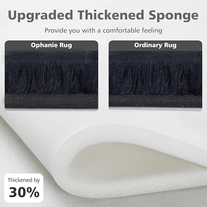 Ophanie 4x6 Charcoal Rugs for Bedroom, Fluffy Shaggy Soft Area Rug, Non-Slip Indoor Floor Carpet for Living Room, Kids Boys Teen Dorm Home Decor Aesthetic, Nursery