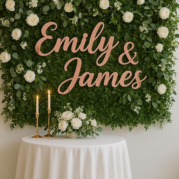 Large Custom Acrylic Mirror Name Sign, Handmade Personalized 3D Laser Cut Acrylic Name Sign for Nursery Wall Tabletop Bedroom Wedding Man Cave Birthday Christmas Gift