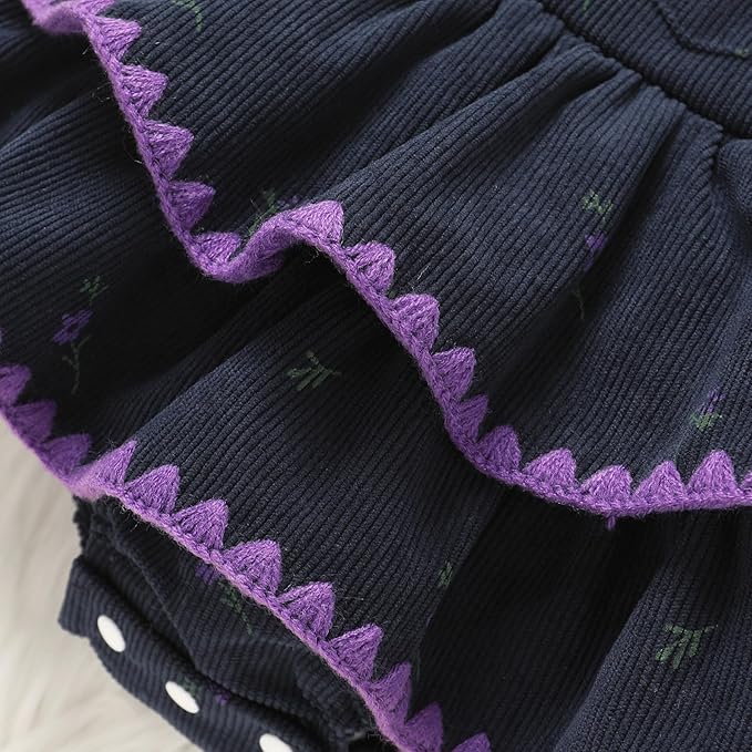 YOUNGER TREE Newborn Baby Girl Fall Winter Outfits Long Sleeve Romper Corduroy Overall Dress Infant Skirt Clothes Sets