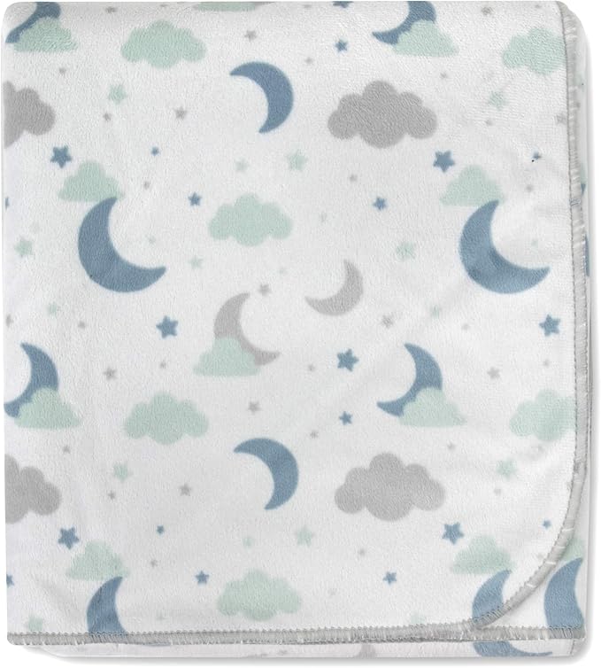 Sherpa Fleece Baby Blankets for Boys and Girls – Colorful, Reversible Baby Blankets for Newborns, Infants, Toddlers, and Nursery (Celestial)