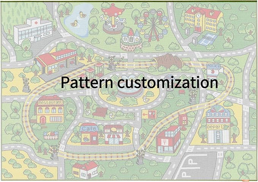 Jackson Customized Kid Rug Carpet Playmat for Toy Cars and Train,Large 52"x 74" Play Area Rug（Pattern Customization）