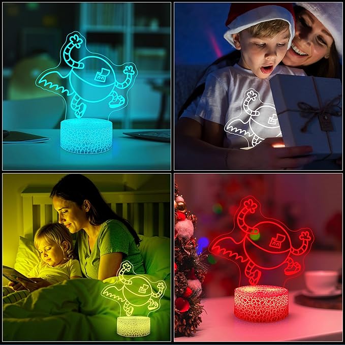 Officially Licensed Dog Man Night Light - Lightning Dude LED Glow Light with Removable 7 Colors Base, Kids Bedroom Decor Bedside Lamp, Night Light for Kids, Christmas Birthday Gifts for Boys & Girls