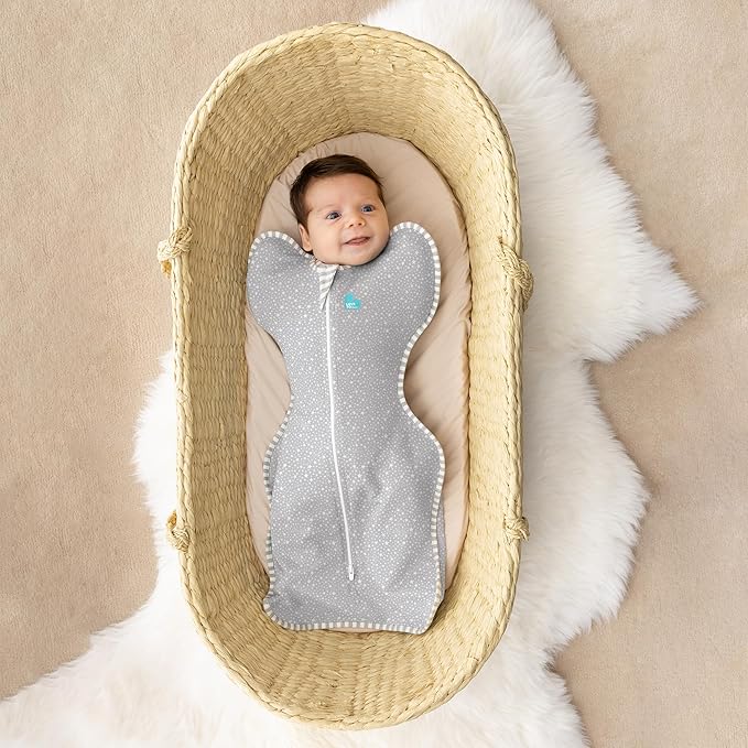 Love to Dream Swaddle UP, Baby Sleep Sack, Self-Soothing Swaddles for Newborns, Improves Sleep, Snug Fit Helps Calm Startle Reflex, Newborn Essentials for Baby, 8-13 lbs, Gray Stardust
